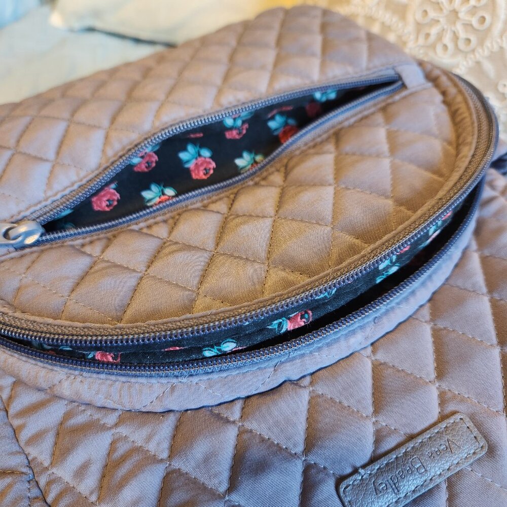 Vera Bradley Gray Essential Compact Backpack - Picture 4 of 11